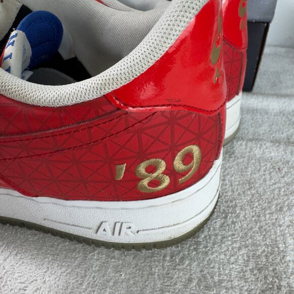 Nike Air Force 1 Detroit Pistons 89 Champs Red Men's Sneaker Size 14 CI9882-600 - Picture 3 of 13